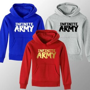 Kids Infinite Army Hoodie Youth Infinite List Youtuber Merch Gamer Top Boys Girls Unisex Sweater Hooded Sweatshirt size 5-15 Birthday Gift