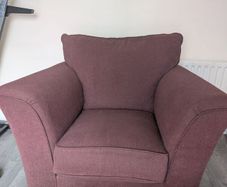 1-seater Armchair in Plum/Aubergine