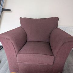 1-seater Armchair in Plum/Aubergine