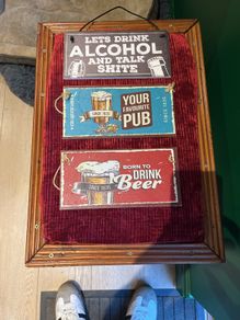3 beer signs x 3