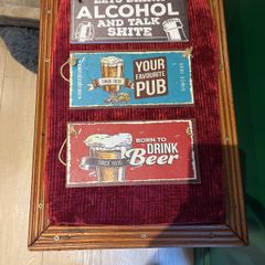 3 beer signs x 3