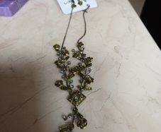Costume  Necklace & Matching  Earrings.  Length  - 10"..