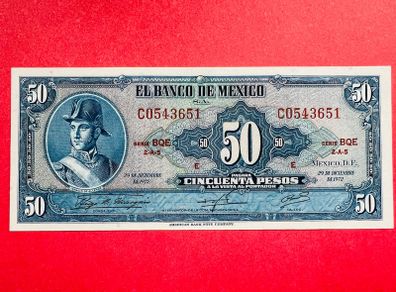 Mexico  50  Pesos.  1972. PICK 49  ( Uncirculated )