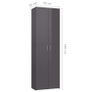 Office Cabinet High Gloss Grey 60x32x190 cm Chipboard Image 3