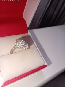 White gold engagement ring