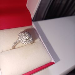White gold engagement ring