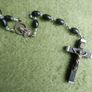Vintage Handmade Black Wood Rosary Image 2