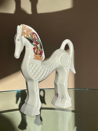 Vintage 1980's Cre Irish Porcelain Celtic Horse, Joe McCaul