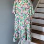 Shein green & orange floral dress, Size 2XL / UK20 Image 4