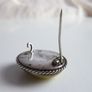 Sterling silver vintage / antique Iona marble Scottish brooch Image 7