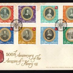 2009 Isle of Man 500th Anniversary of the Accession of the Henry VIII Commemorative Stamps First Day Cover (FDC)