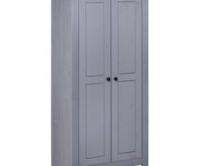 Wardrobe Grey 80x50x171.5 cm Solid Pine Panama Range