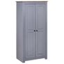 Wardrobe Grey 80x50x171.5 cm Solid Pine Panama Range Image 2