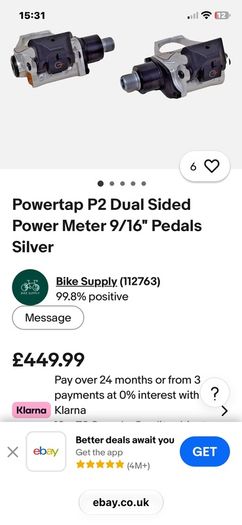 Power meter pedals