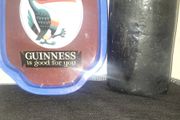 vintage muc bottle and Guinness tray