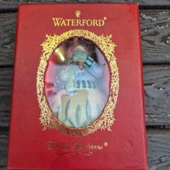 Rare Waterford Crystal Holiday Heirlooms Glass Ornament with box and paperwork