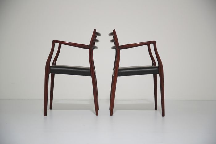 Vintage Danish Mahogany Carver Armchair Model 62 by Niels Otto Moller, 1960s