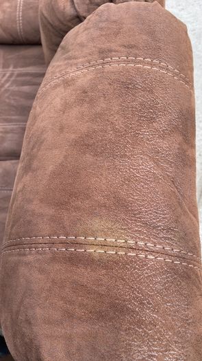 Brown Recliner L corner sofa/couch