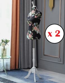 2 x New Womens Tailors Bust Dummy (Floral B) - FREE Delivery
