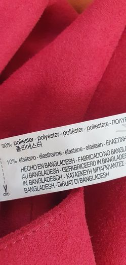 BERSHKA faux suede raspberry ruffle mini skirt Sz S (6-8UK) - Bnwot