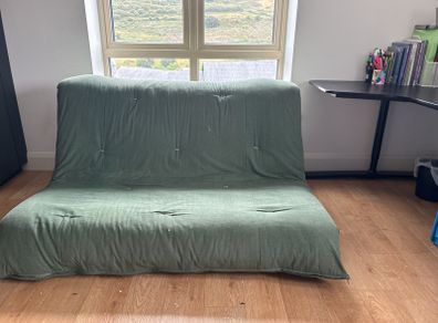 Green double futon