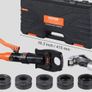Copper Tube Fittings Hydraulic Pipe Crimping Tool, Pressing Plier with V12, V15, V18, V22, V28 Quick Change Jaws, 360 Rotatable Press Kit for Confined Spaces Tee Fittings Hydraulically Driven Image 2