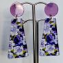 Lavender Geometric Floral Motif Earrings Image 8
