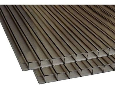 Polycarbonate 10mm twinwall Bronze and Opal sheets