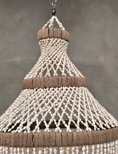 Huge Handmade Shell Chandelier Hanging Decor