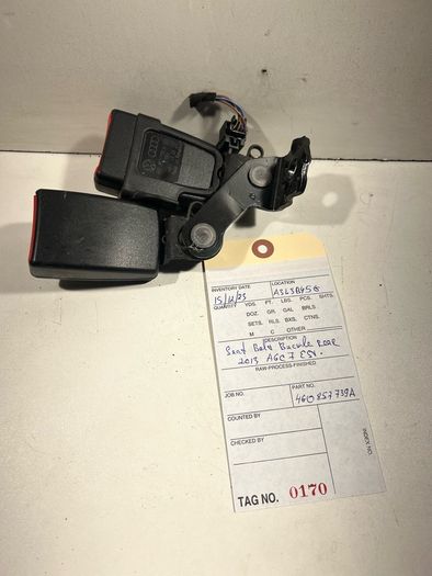 Audi A6 C7 2013 4g0857739a Rear Seat Belt Buckle A3l3b45g