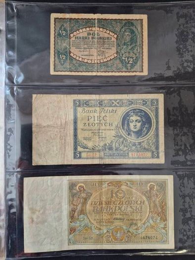 Old Polish banknotes from 1919 to 1994