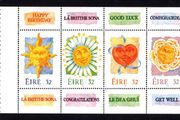 1994 Ireland Greetings Commemorative Stamp Booklet Pane Mint Never Hinged (MNH). Hibernian HP63