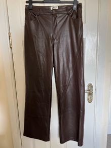Brown Leather Style Trousers