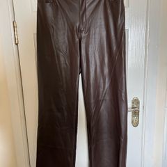 Brown Leather Style Trousers