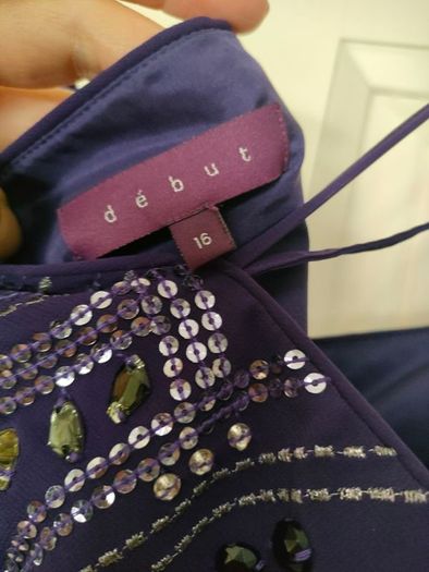 Debut Debenhams Purple Occasion Formal Party dress size 16 Postage included