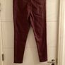 Burgundy faux leather pants Image 4