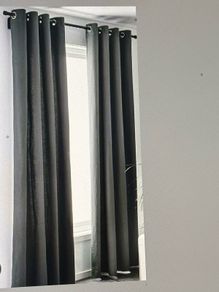 Long Grey IKEA curtains