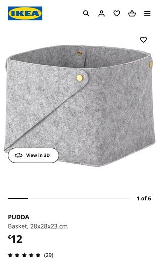 ikea PUDDA felt box