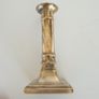 Vintage brass column candlesticks pair Image 8