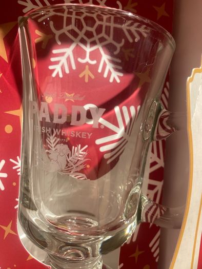 Paddy whiskey Irish coffee glass