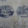 Antique DUBLIN. Map of Dublin & Suburbs with 22 vignettes of Dublin landmarks. Published by Edward Heffernan, 1st June, 1868, 12 Charleville Road, Rathmines. 28" x 22,5". Linen backed. Frayed at edges Image 6