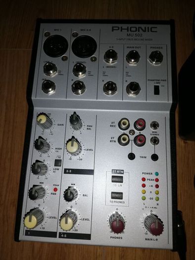 PHONIC MU-502 Mic,Line,Sound mixer