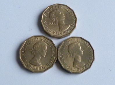 Queen Elizabeth threepences