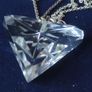Vintage Crystal by Wedgwood pendant sterling silver chain Image 2