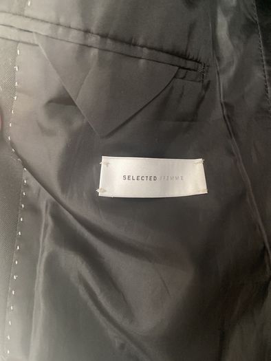 Selected Femme black long blazer