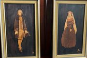 Pair Of Italian Marquetry Plaques