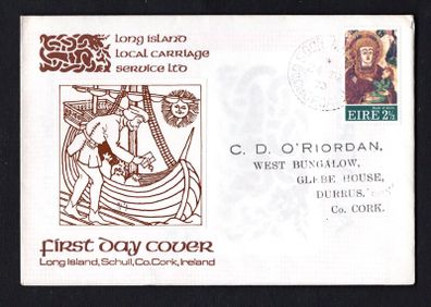 1973 Ireland Long Island Local Carriage Service Ltd First Day Cover (FDC)
