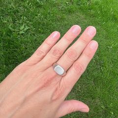 Solid Silver Signet Ring Size P