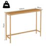 Slim Entryway Table, Narrow Sofa Table, 100cm Bamboo Hallway Table for Entryway, Living Room, Bedroom, Foyer, Natural Image 3
