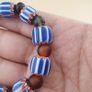 Vintage Venetian Style Chevron & African Glass Beads Bracelet Image 8